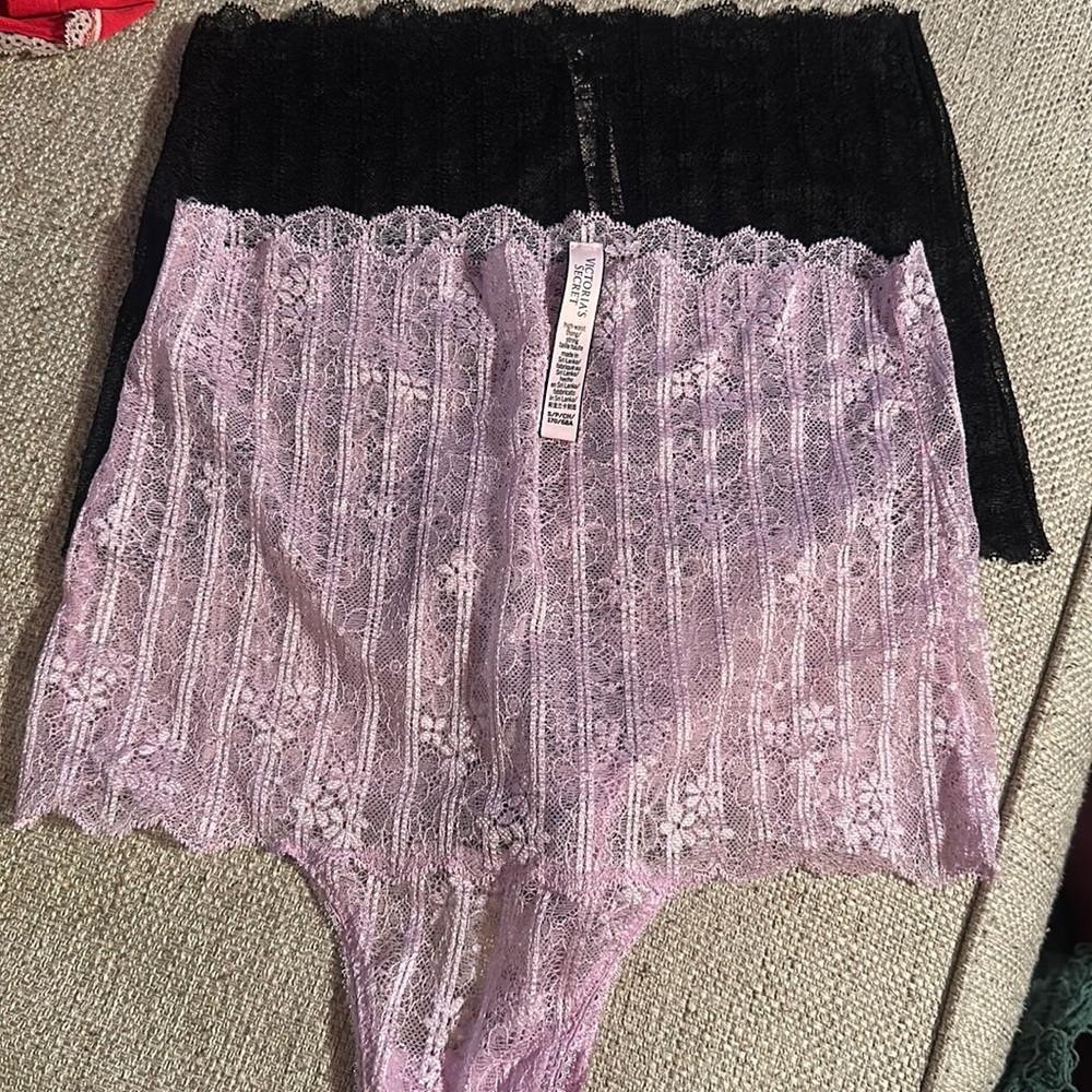 NWOT Victoria’s Secret high waist thongs two pairs size small